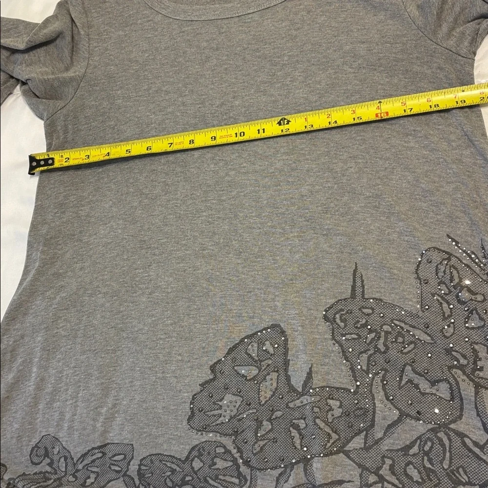 Gray Embellished Women's Top - Picture 5 of 6